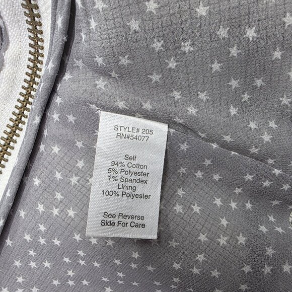 CAbi Carol Anderson Blazer Womens 6 White Black Check Zip Line Peplum Jacket - Picture 10 of 14